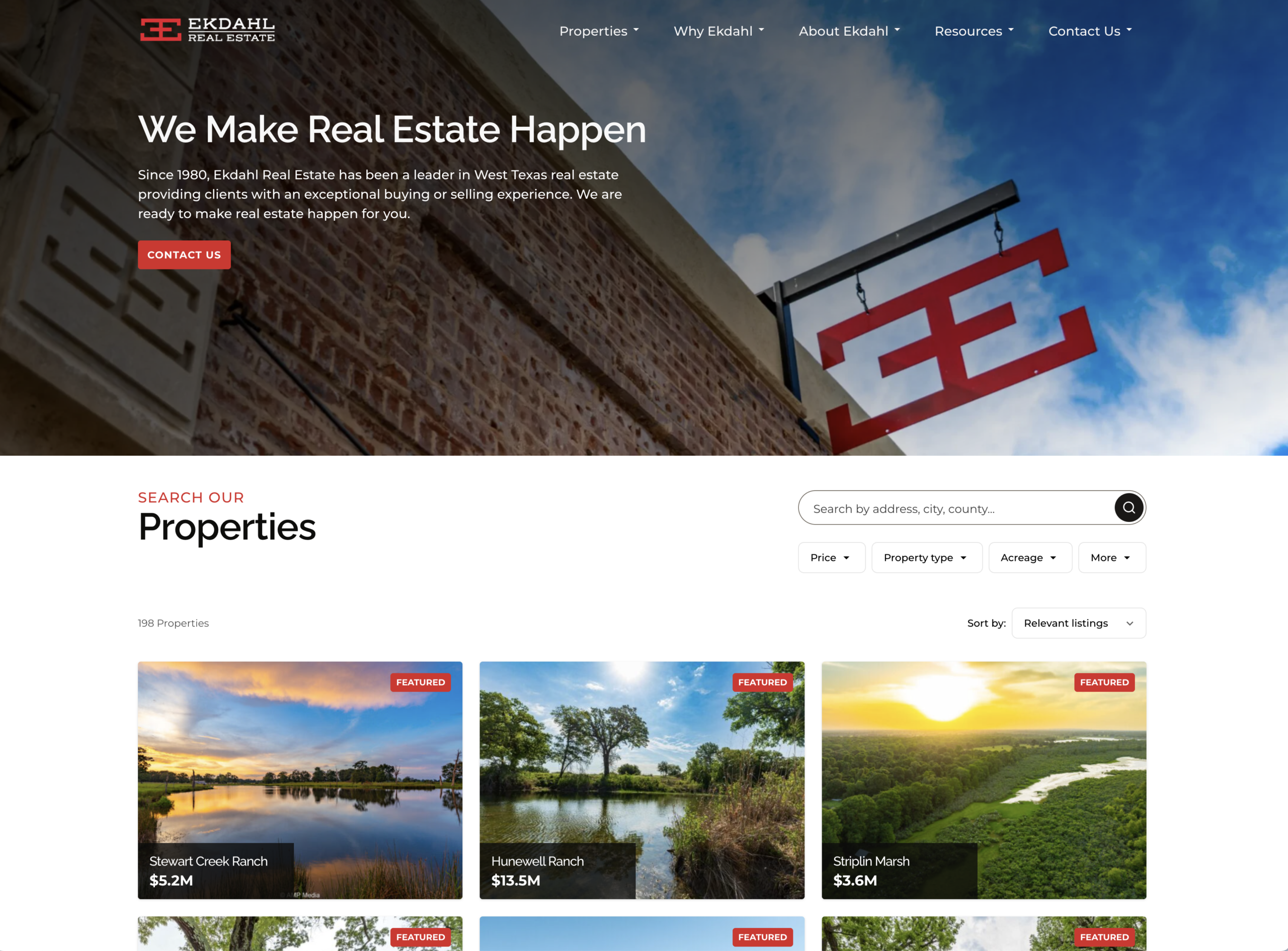 Ekdahl Website Homepage