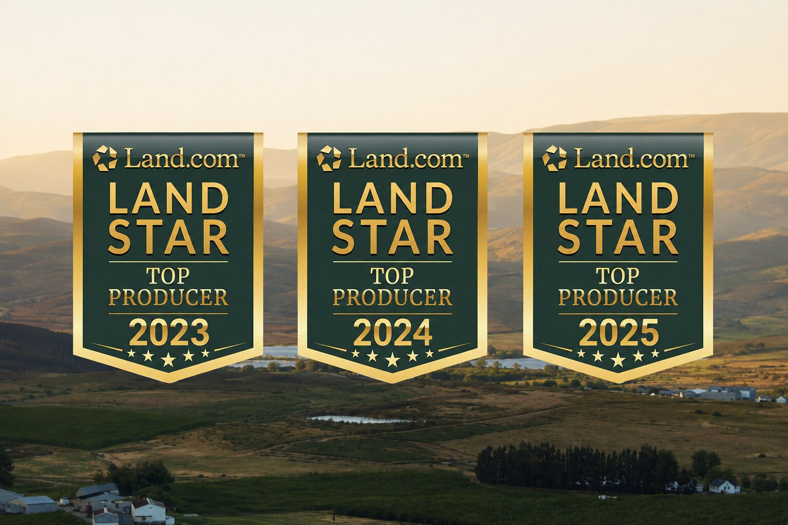 showing Land Star top producer awards, 2023, 2024, 2025